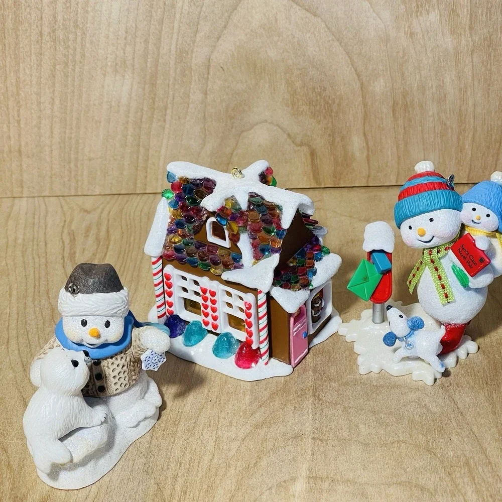 Hallmark Keepsake Ornaments 2006 Sweet Shop 2009 Snow Buddies 2010 Wish List
